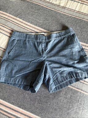 J. Crew Chambray Blue Casual Bermuda Shorts 5 inch inseam